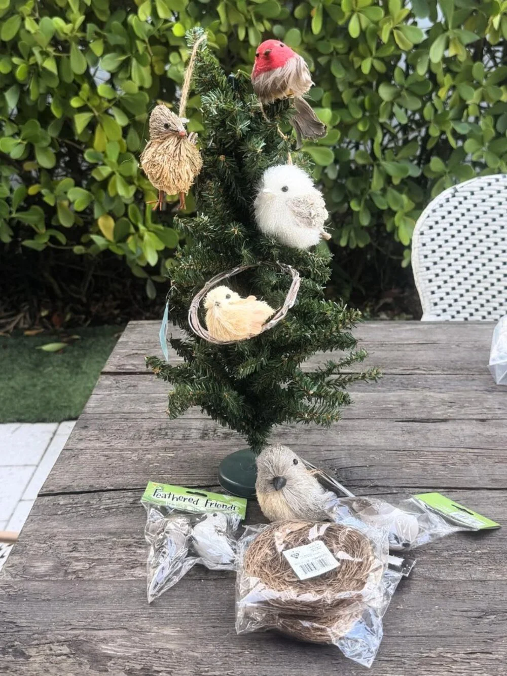 Vintage Lot of 9 Bird Themed Christmas Ornaments Woodland Rustic Tree Clip on